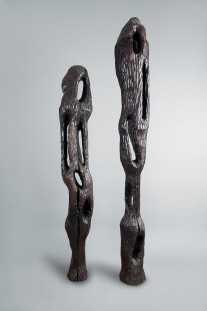 Mr and Mrs Pope with Holes 1985