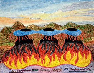 The mountains were bored through with monstrous orifices 1998