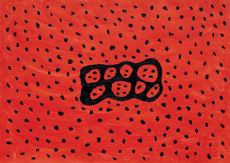 Eight Red Holes with Dots 2010