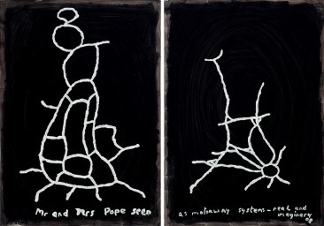 Mr and Mrs Pope seen as the motorway system real and imaginary 2008