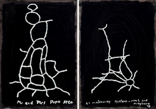 Mr and Mrs Pope seen as the motorway system real and imaginary 2008