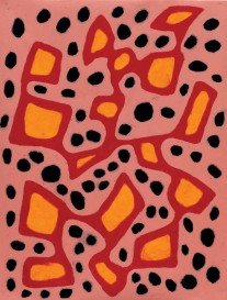 Yellow, Red, Pink and Black Knitting Pattern 2013