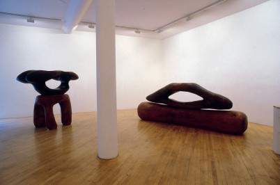 Installation view with Maquette for an Unknown Landscape No.5 (1983) and Maquette for an Unknown Landscape No.1 (1983), Waddington Gallery, London, 1984
