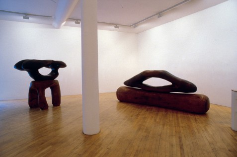 Installation view with Maquette for an Unknown Landscape No.5 (1983) and Maquette for an Unknown Landscape No.1 (1983), Waddington Gallery, London, 1984